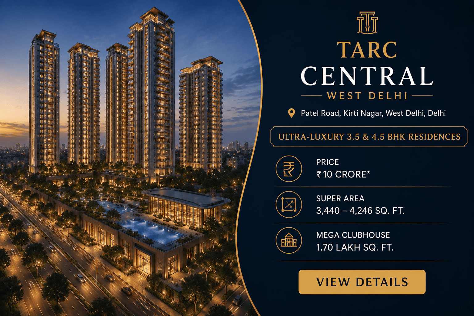 TARC Central West Delhi - Ultra-Luxury Residences