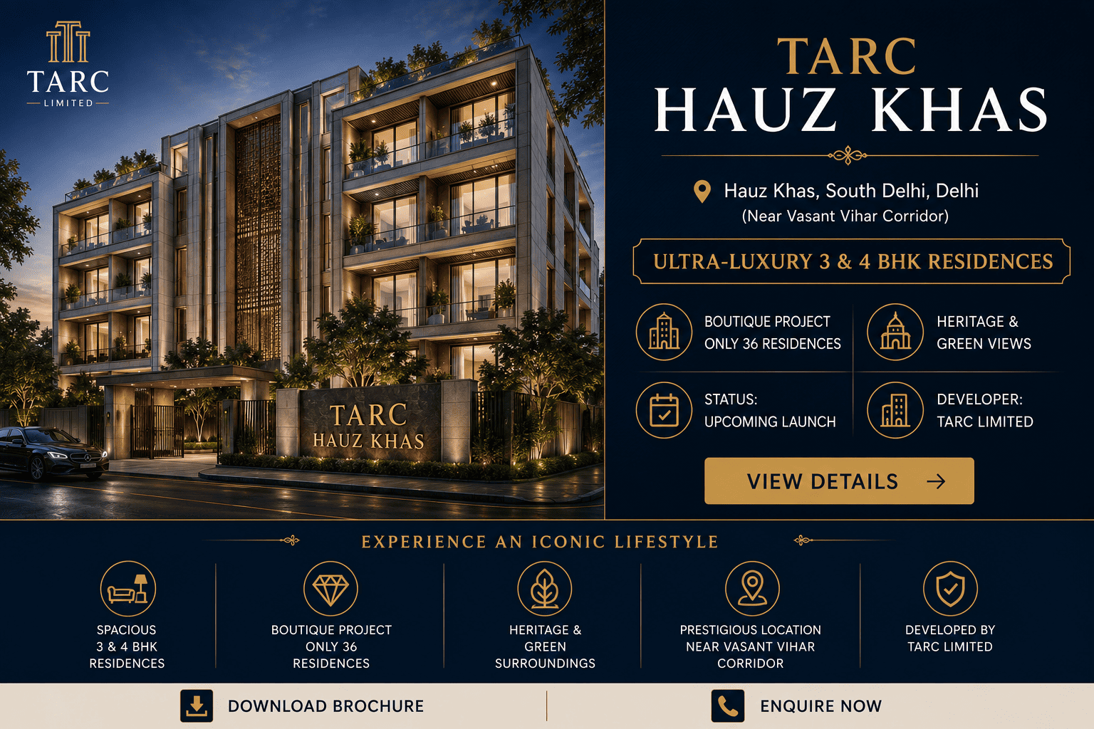 TARC Hauz Khas - Ultra-Luxury Residences South Delhi