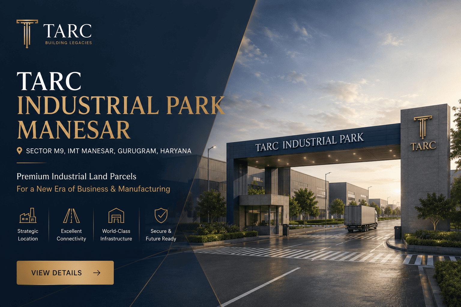 TARC Industrial Park Manesar - Industrial Land Parcels