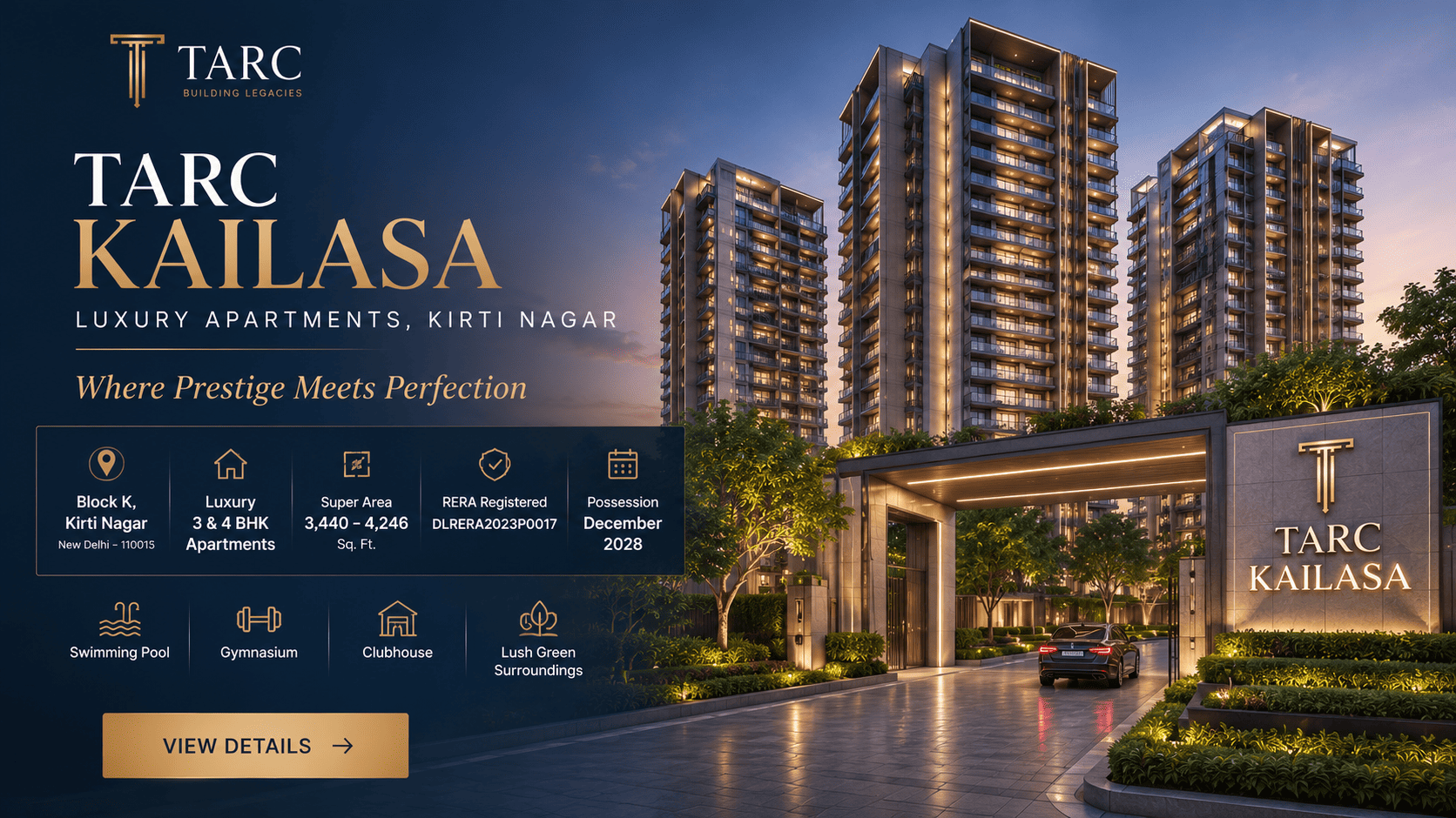 TARC Kailasa - Luxury Apartments Kirti Nagar
